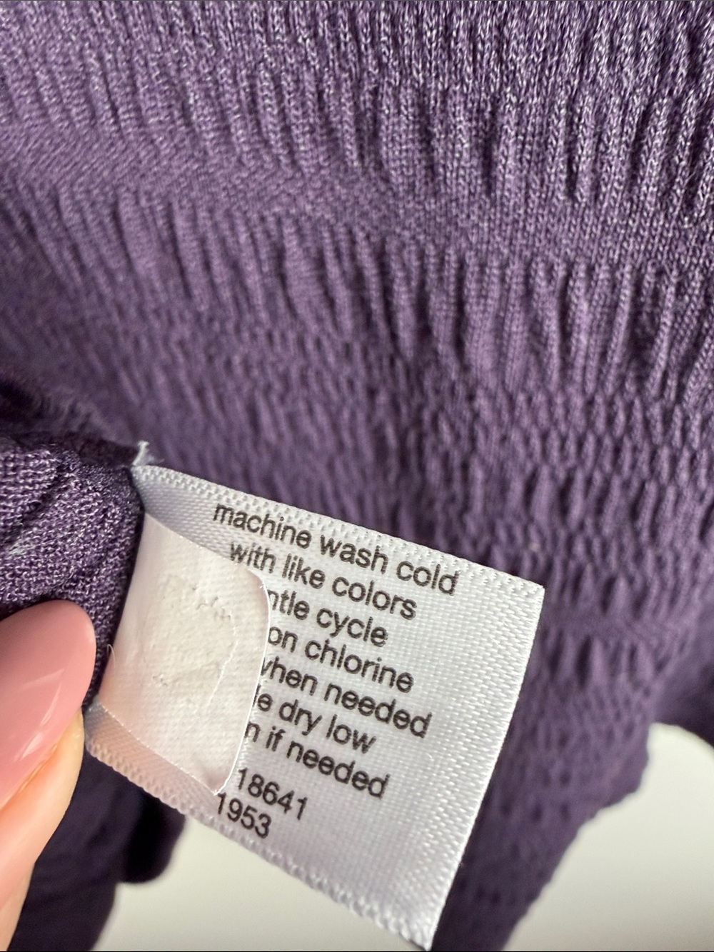 Lane Bryant Textured Purple Mock Neck Top Minimalist Chic Size 14/16 - Picture 7 of 7